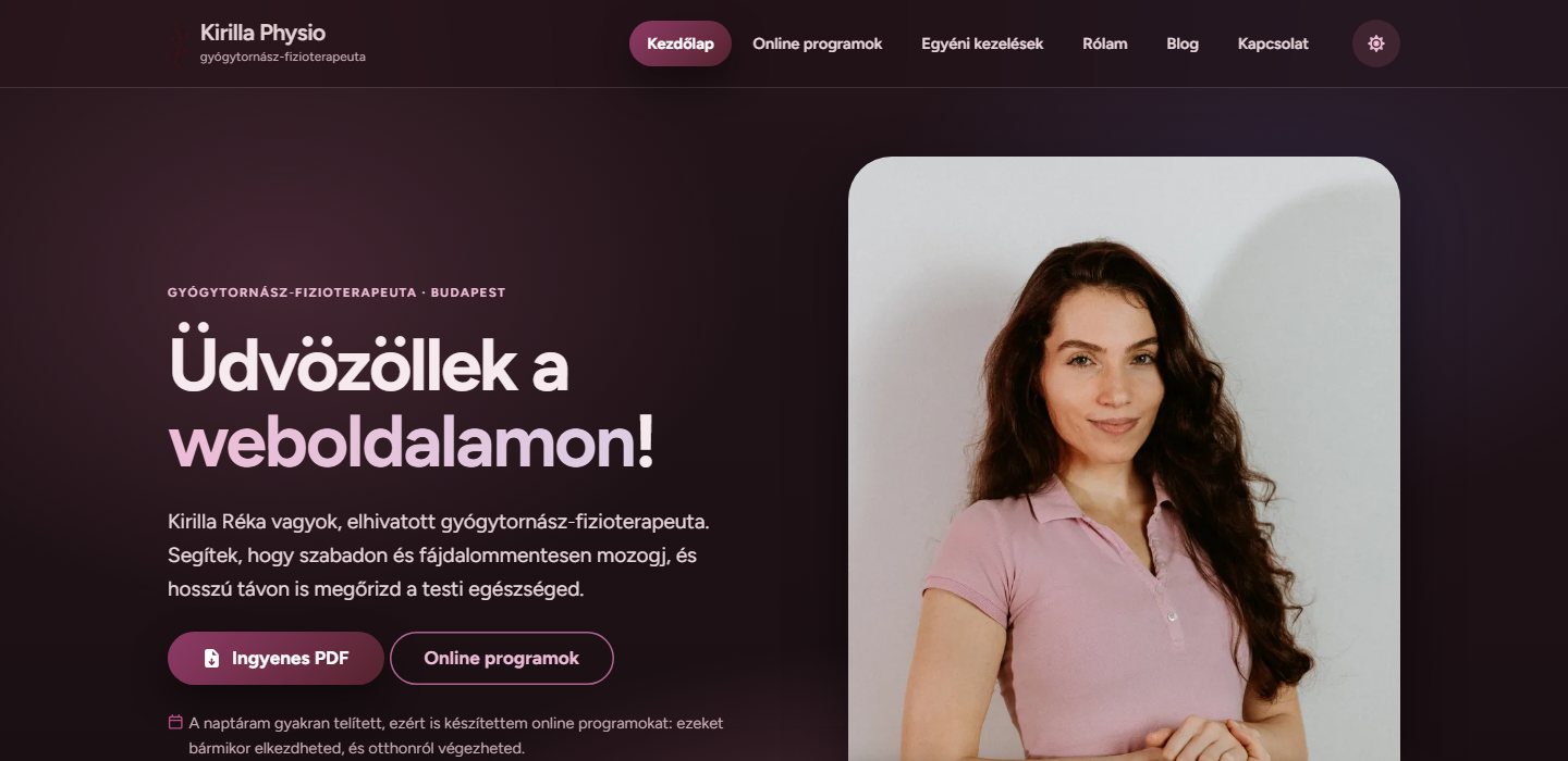 A kirillareka.hu kezdőlapja